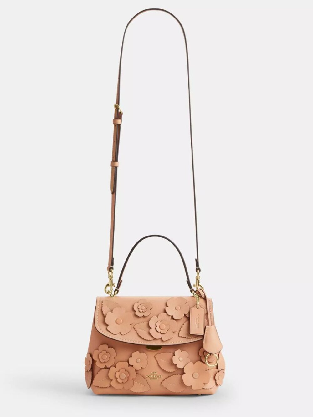 COACH CDY44 Emory Top Handle Bag with Floral Appliqué in Light Pink NWT - Picture 16 of 16